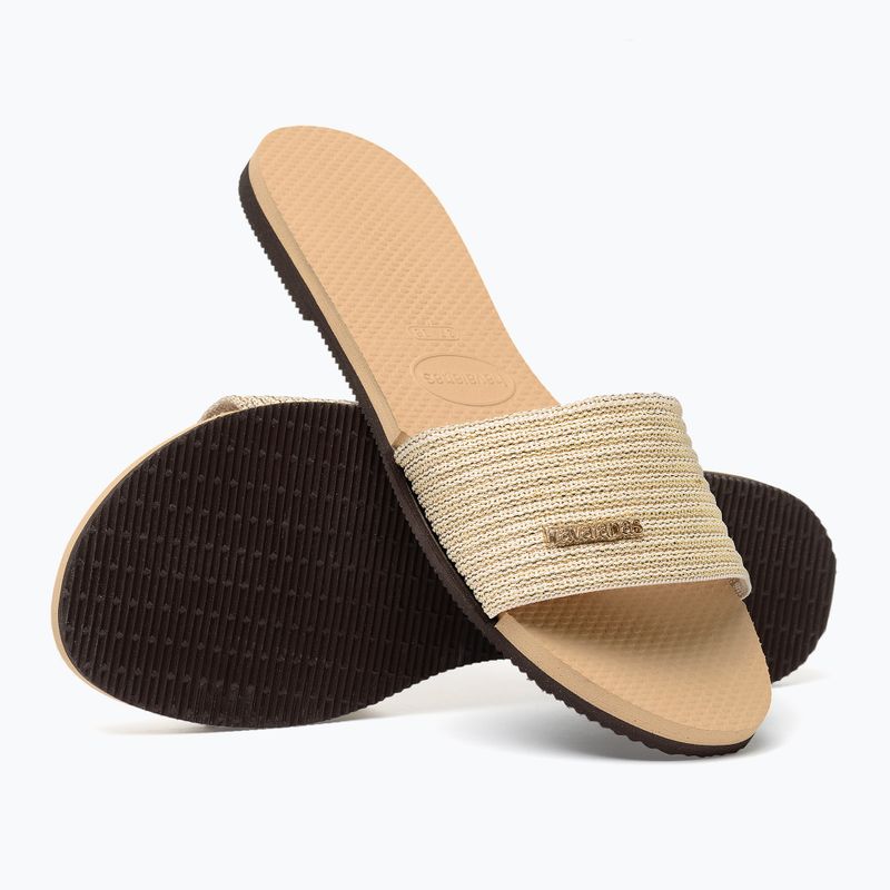 Papuci pentru femei Havaianas You Malta Metallic golden