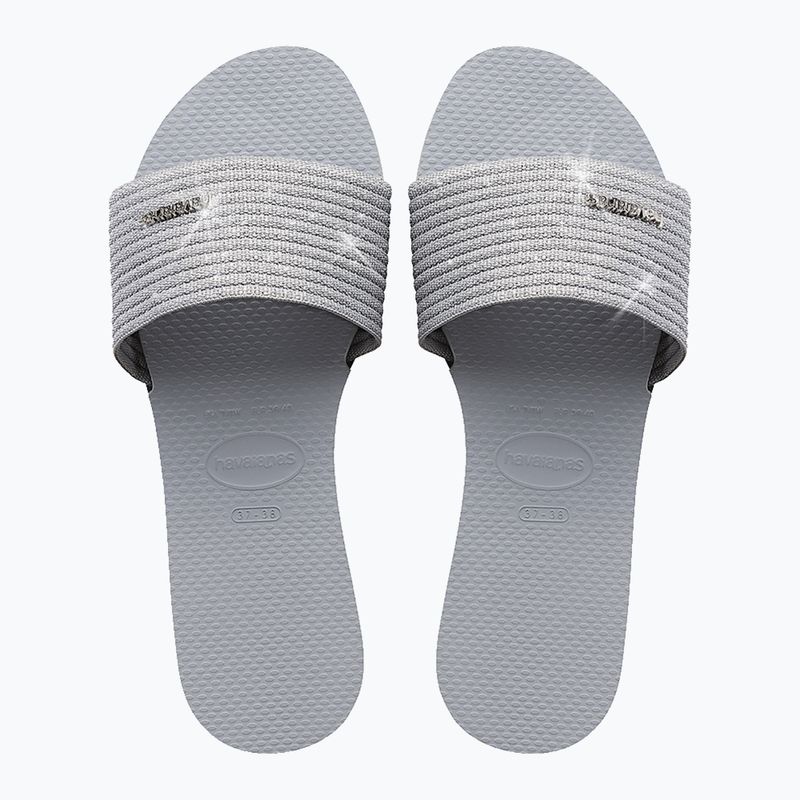 Papuci pentru femei Havaianas You Malta Metallic ice grey 11