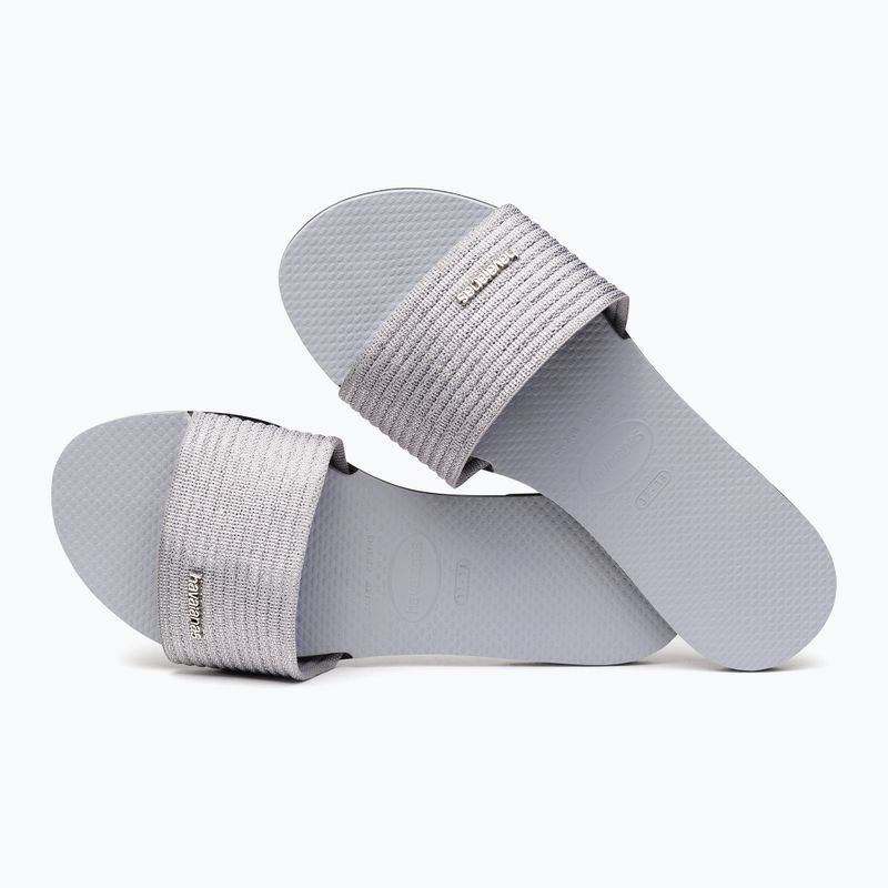 Papuci pentru femei Havaianas You Malta Metallic ice grey 13