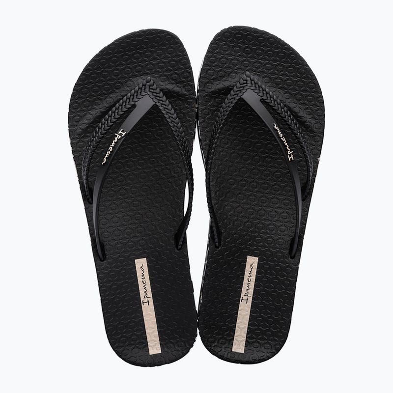 Ipanema Bossa Soft V flip flop pentru femei negru 82840-AG715 10