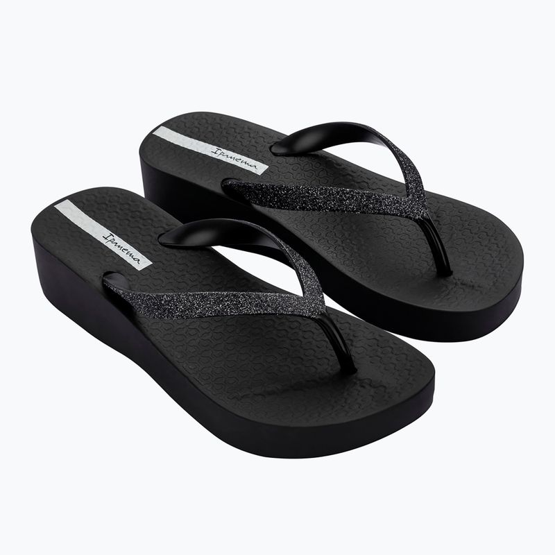 Șlapi pentru femei Ipanema Mesh Chic Plat negru/glitter negru