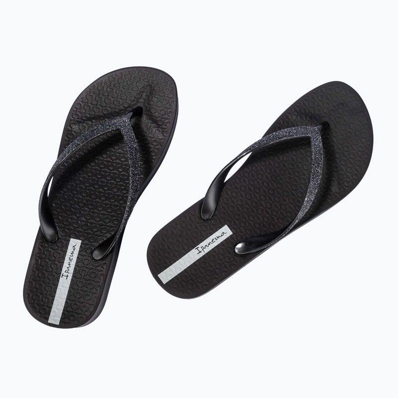 Șlapi pentru femei Ipanema Mesh Chic Plat negru/glitter negru 3