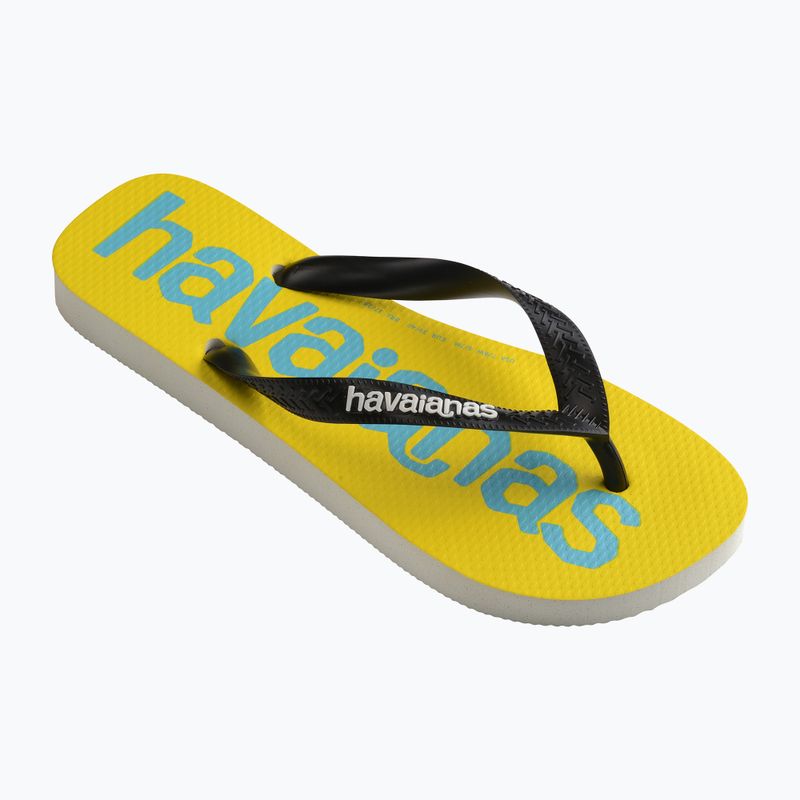 Șlapi Havaianas Top Logomania 2 white / black 8