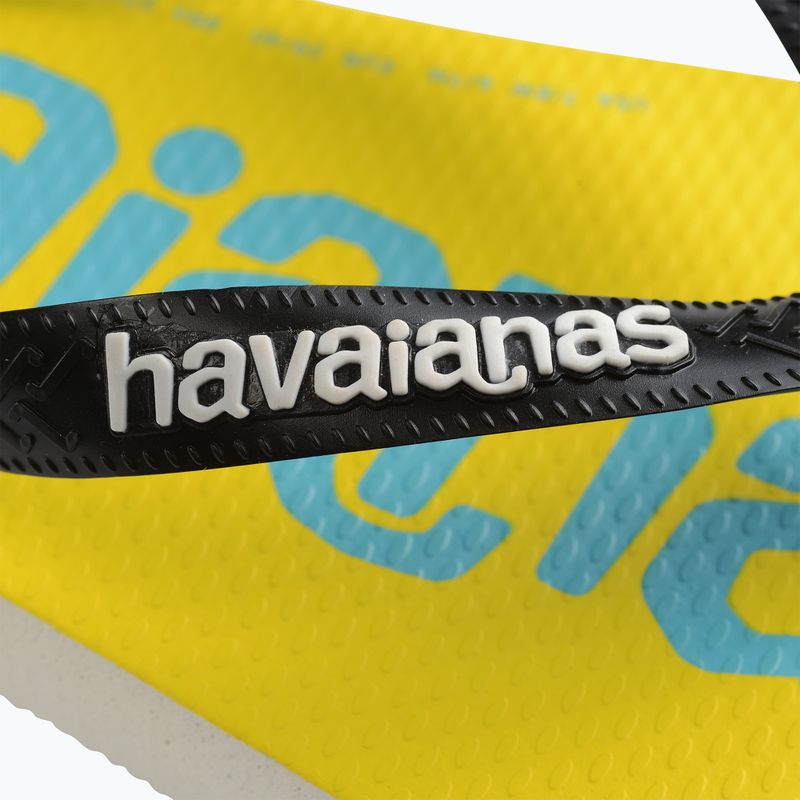 Șlapi Havaianas Top Logomania 2 white / black 12