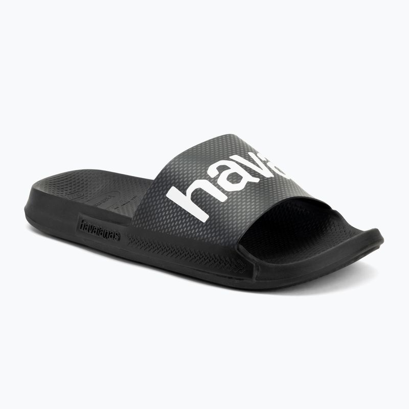 Papuci Havaianas Classic Logomania navy black