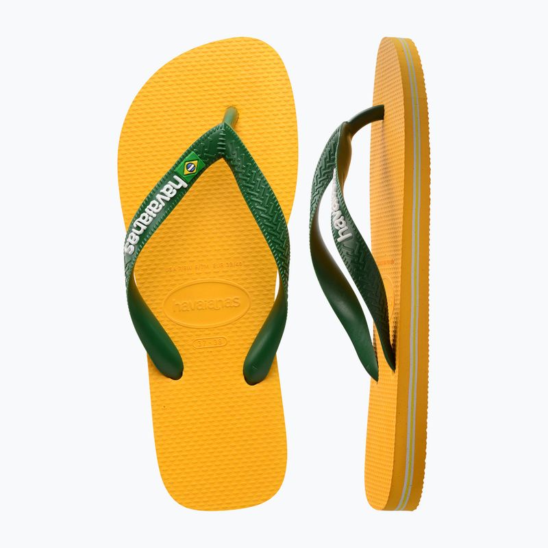 Șlapi Havaianas Brasil Logo pop yellow 11