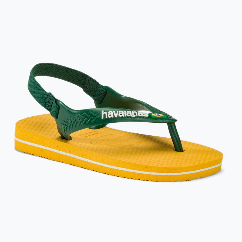 Sandale pentru copii Havaianas Baby Brasil Logo II pop yellow / amazon