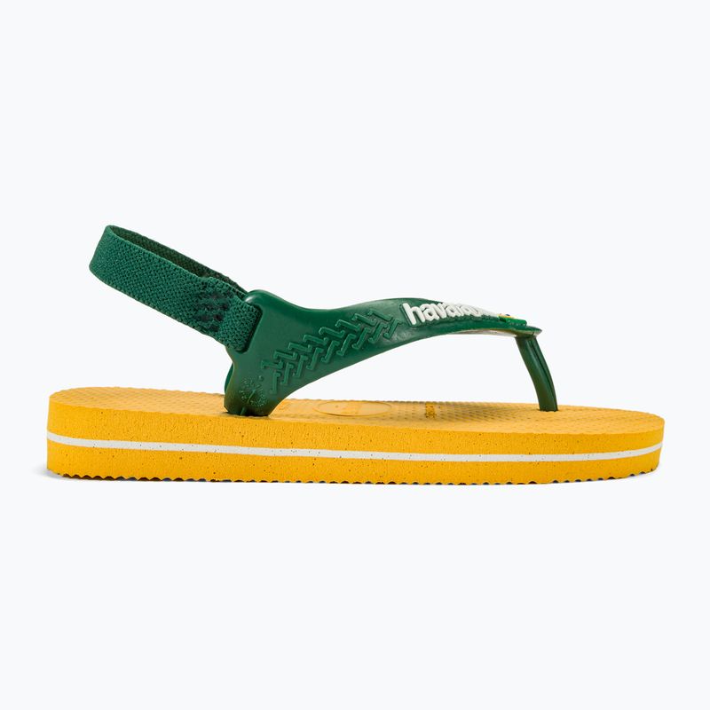 Sandale pentru copii Havaianas Baby Brasil Logo II pop yellow / amazon 2