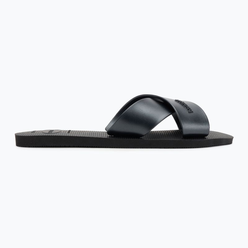Papuci pentru femei Havaianas Aqua Metallic black 2