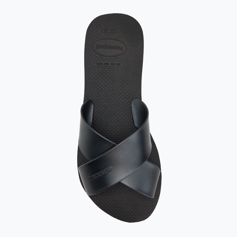 Papuci pentru femei Havaianas Aqua Metallic black 5