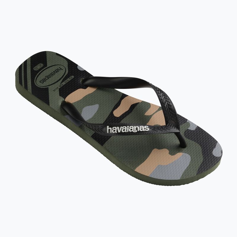 Șlapi pentru bărbați Havaianas Top Camu green olive / black 8