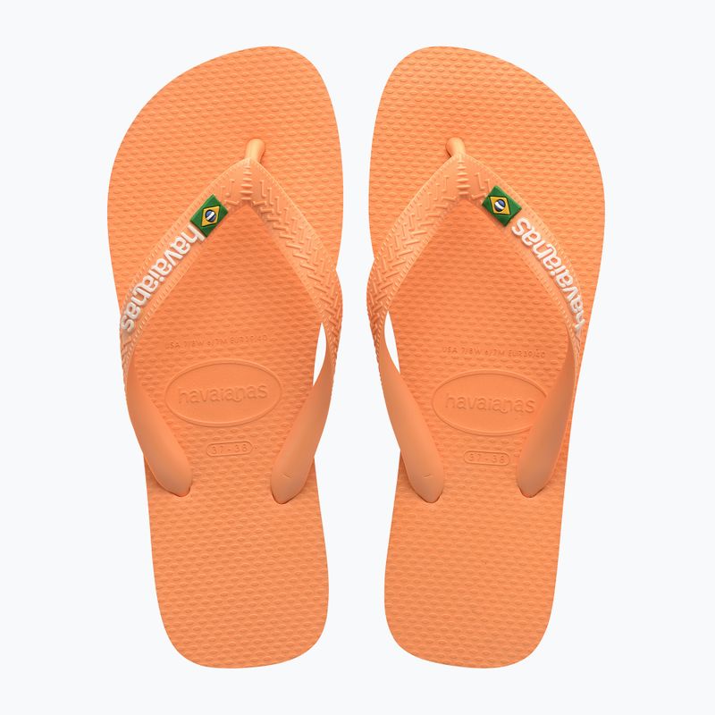 Șlapi Havaianas Brasil Logo peach 10