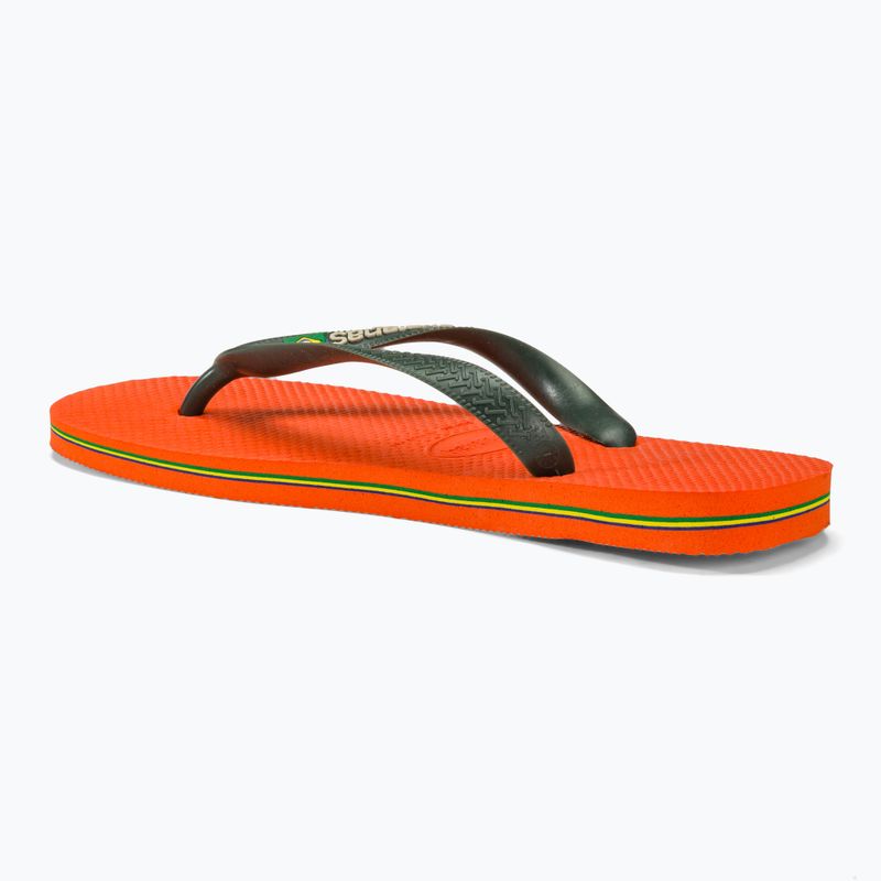 Șlapi Havaianas Brasil Logo sunset orange 3