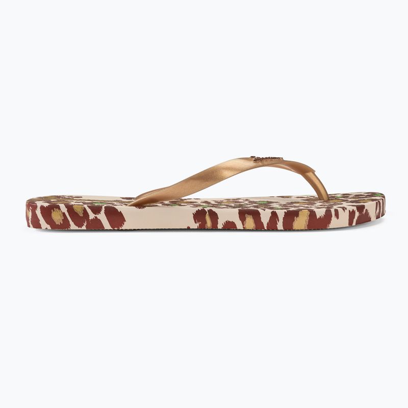 Papuci pentru femei Ipanema Animale Print III beige/gold 2