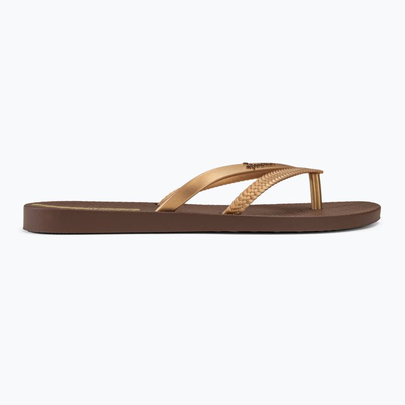 Papuci pentru femei Ipanema Bossa brown/gold 2