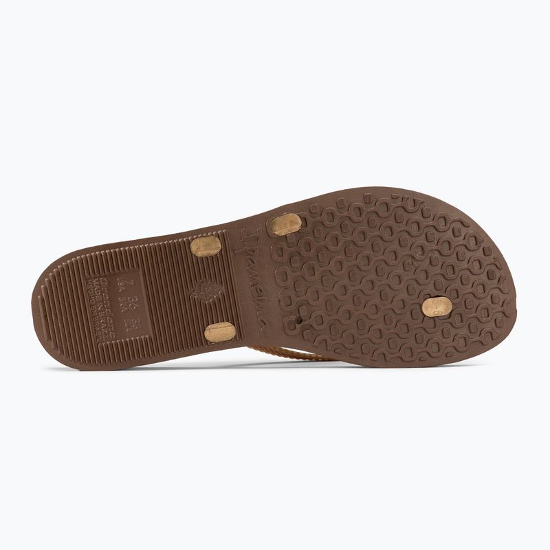 Papuci pentru femei Ipanema Bossa brown/gold 4