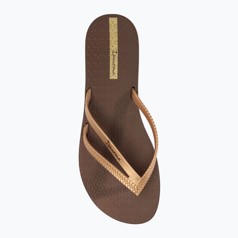 Papuci pentru femei Ipanema Bossa brown/gold 5