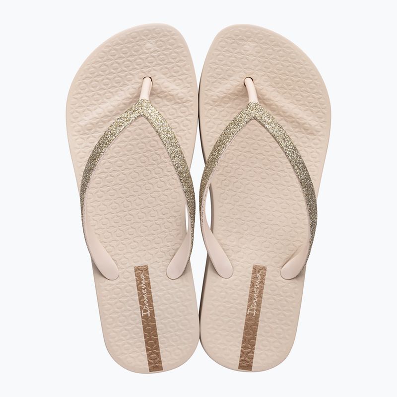 Șlapi pentru femei Ipanema Mesh Chic Plat beige/glitter 2