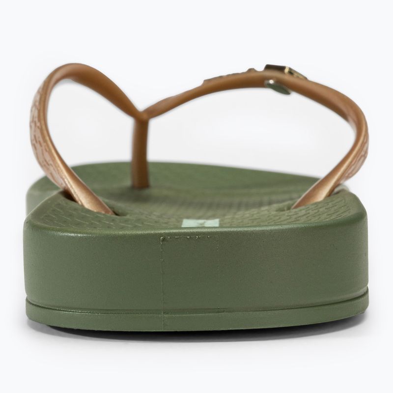 Papuci pentru femei Ipanema Anatomic Brasilidade green/gold 6