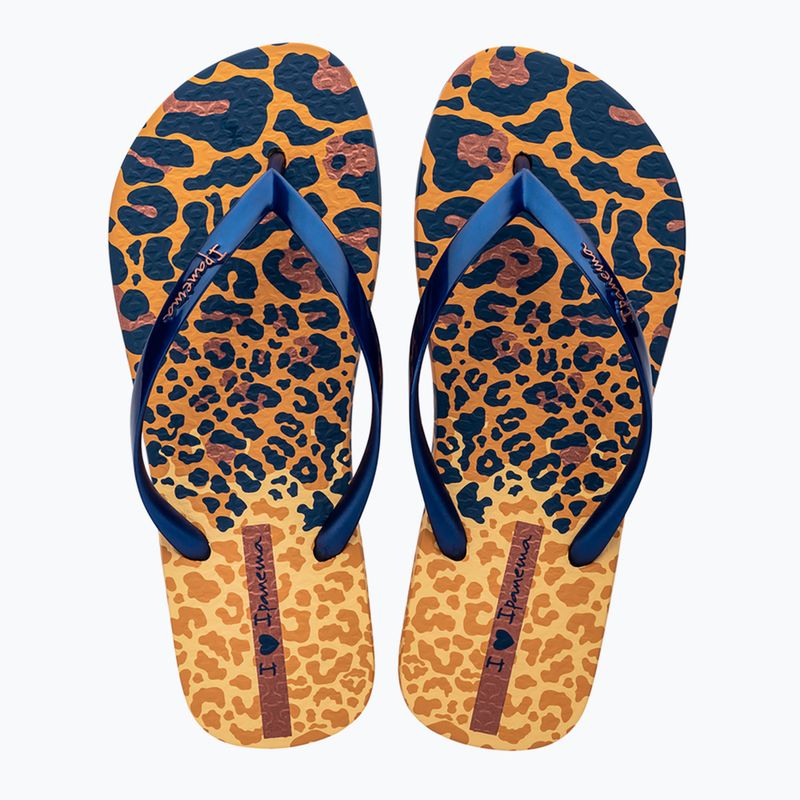 Șlapi pentru femei Ipanema Animal Print VI yellow/pearly blue 2