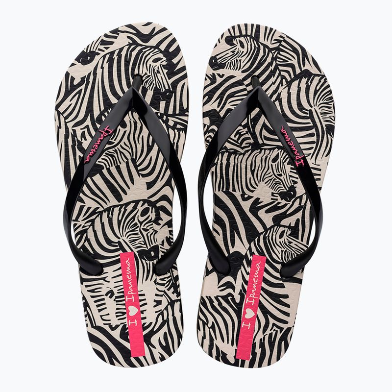Șlapi pentru femei Ipanema Animal Print VI beige/black/pink 2