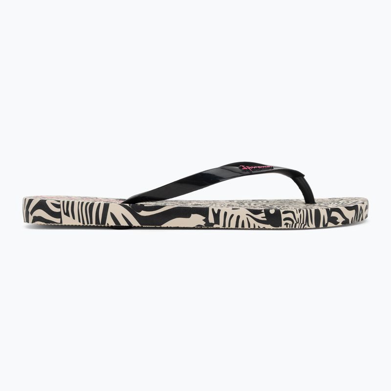 Șlapi pentru femei Ipanema Animal Print VI beige/black/pink 2