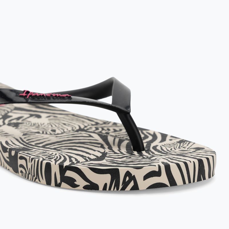 Șlapi pentru femei Ipanema Animal Print VI beige/black/pink 7