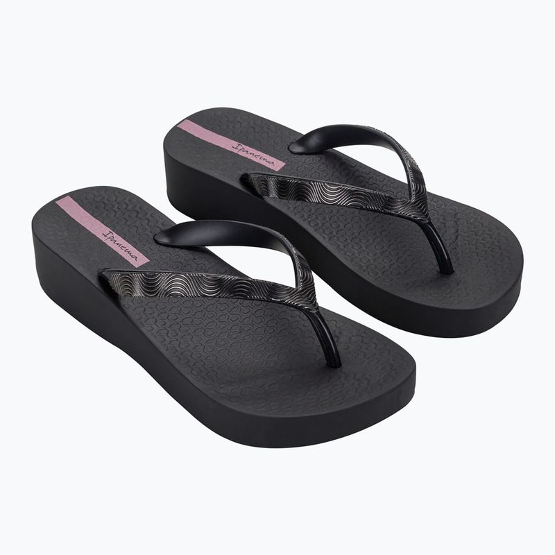 Șlapi pentru femei Ipanema Mesh X Plat negru/negru/lilac
