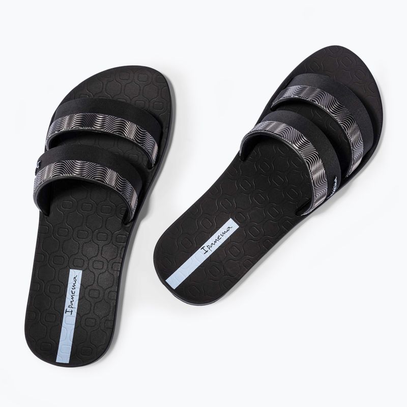 Papuci pentru femei Ipanema Mesh Slide black/blue 3