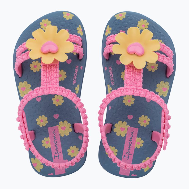 Sandale Ipanema Daisy Baby albastru/roz/galben 2