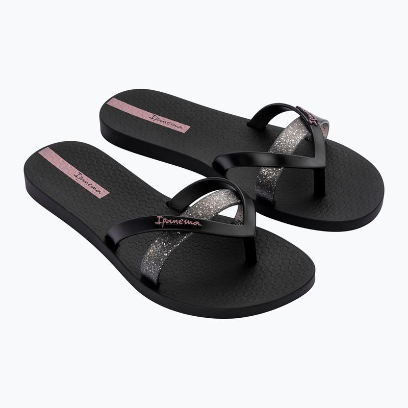 Șlapi pentru femei Ipanema Kirei Chic black/glitter/purple