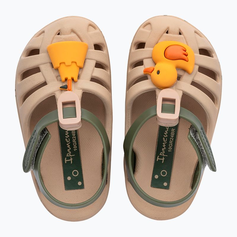 Sandale Ipanema Summer XV Baby bej deschis/verde/galben 2