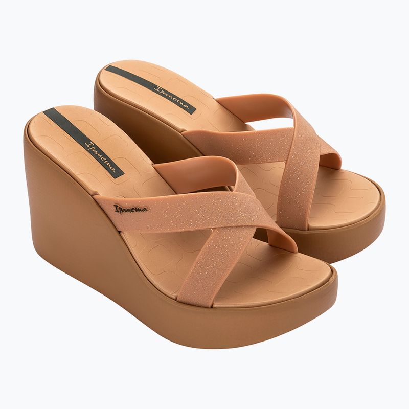 Papuci pentru femei Ipanema High Fashion II Slide beige/glitter beige/green