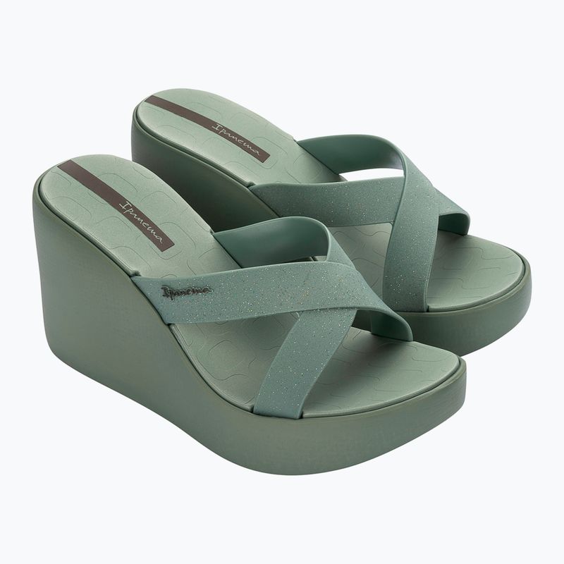 Papuci pentru femei Ipanema High Fashion II Slide green/glitter green/grey 8