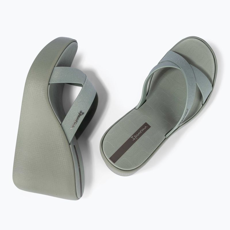 Papuci pentru femei Ipanema High Fashion II Slide green/glitter green/grey 10