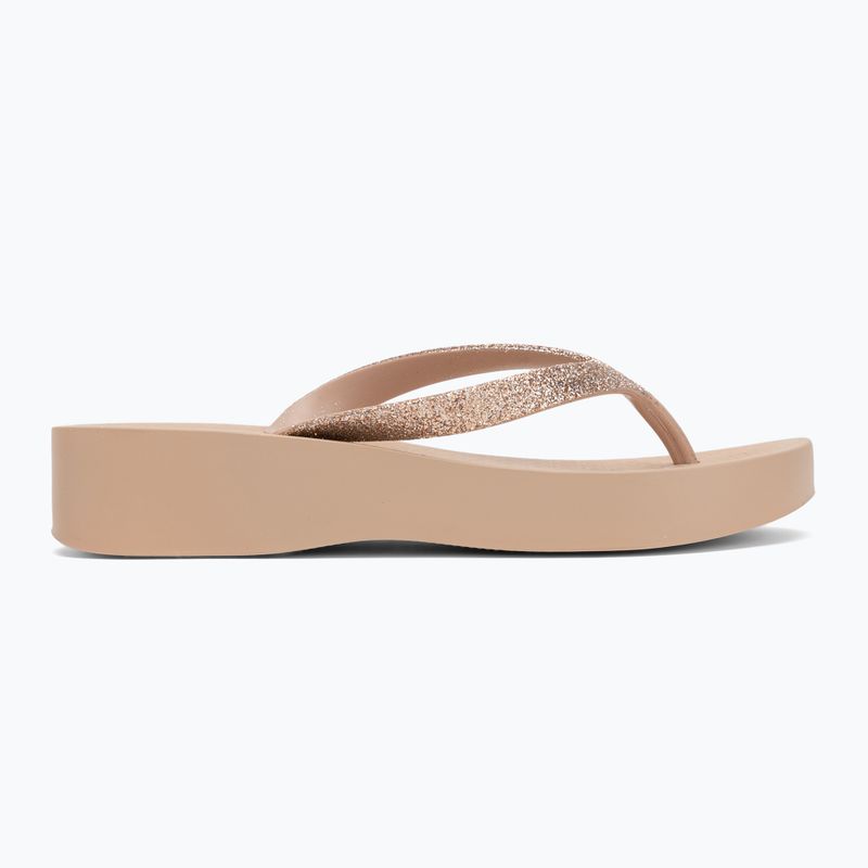 Șlapi pentru femei Ipanema Mesh Chic Plat beige/glitter beige 2
