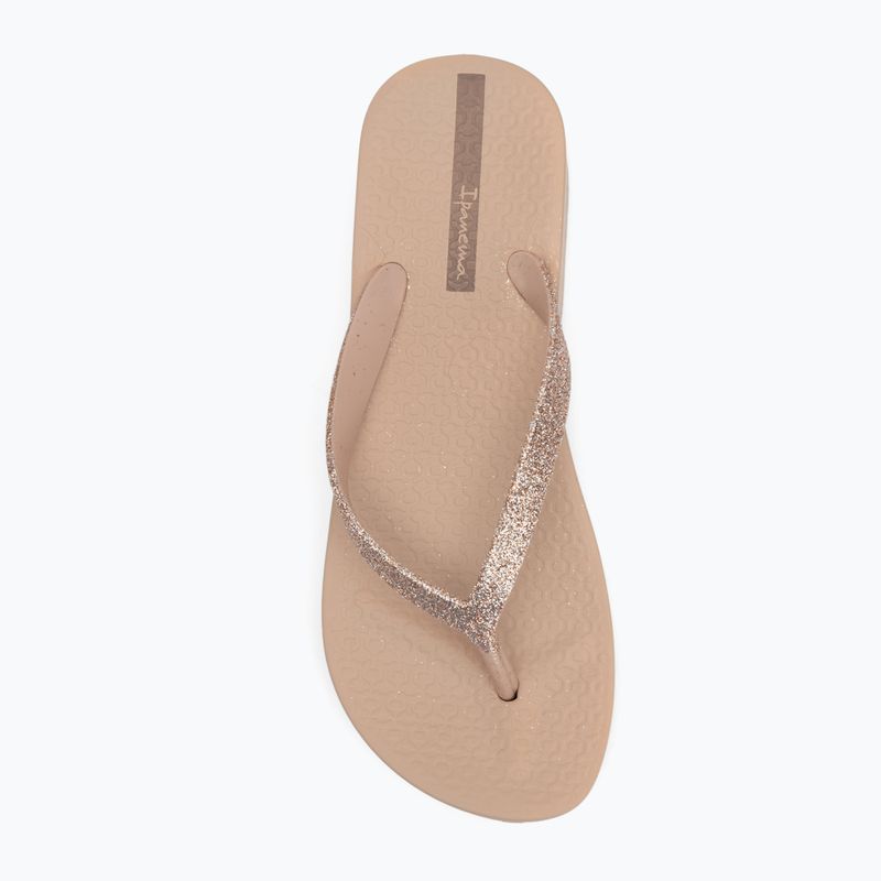 Șlapi pentru femei Ipanema Mesh Chic Plat beige/glitter beige 5
