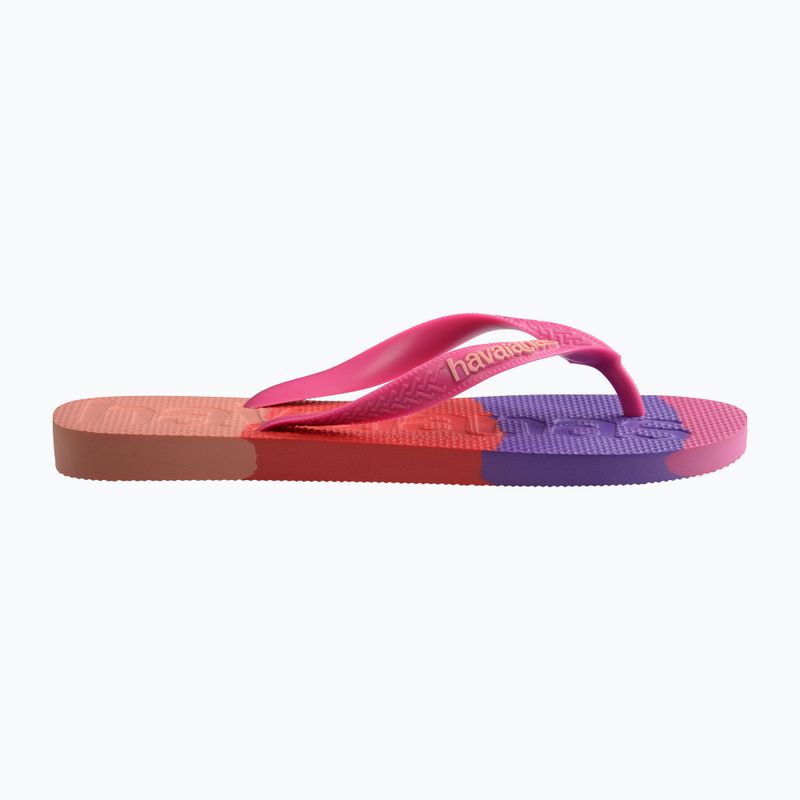 Șlapi Havaianas Top Logomania Colors II pink flux 9