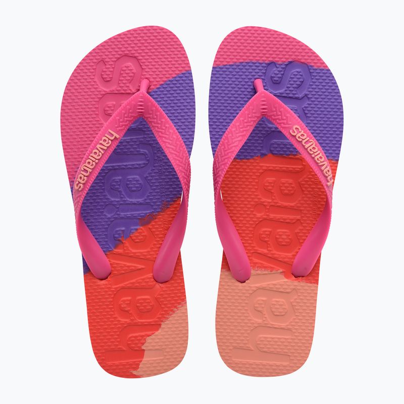 Șlapi Havaianas Top Logomania Colors II pink flux 10