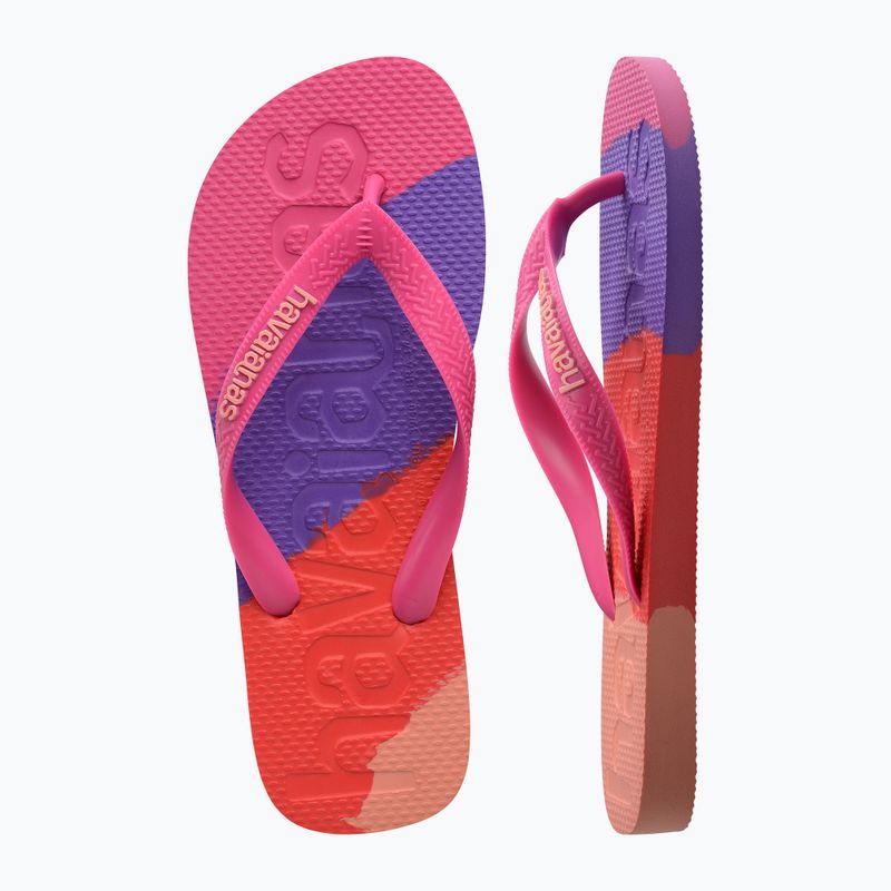 Șlapi Havaianas Top Logomania Colors II pink flux 11