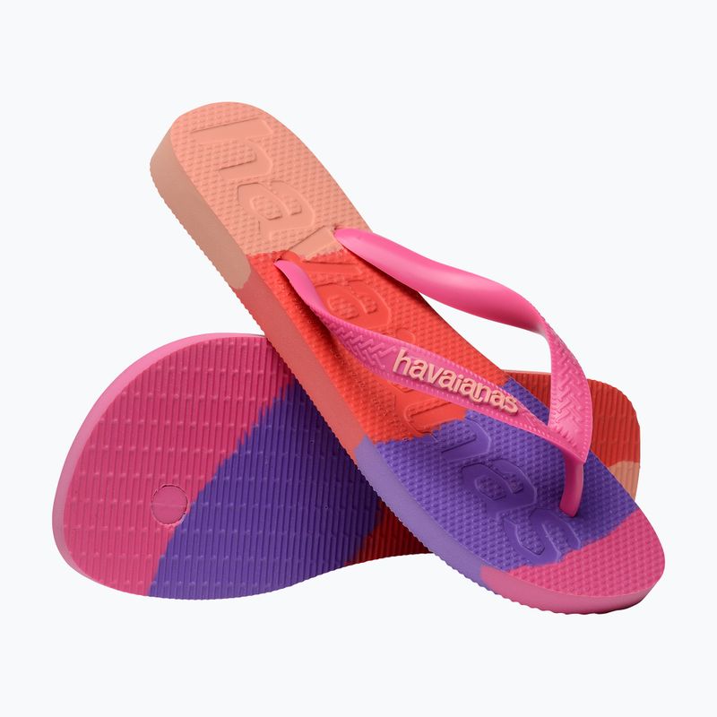 Șlapi Havaianas Top Logomania Colors II pink flux 12