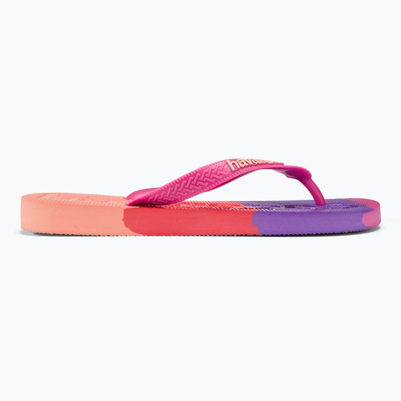 Șlapi Havaianas Top Logomania Colors II pink flux 2