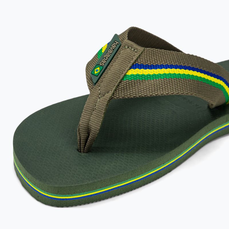 Șlapi pentru bărbați Havaianas Urban Brasil olive green 7