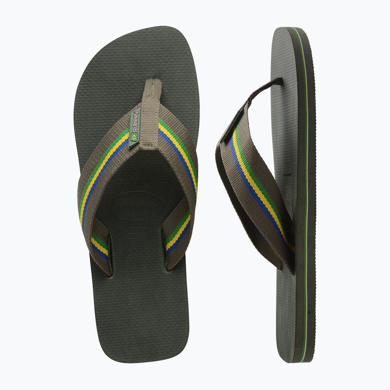 Șlapi pentru bărbați Havaianas Urban Brasil olive green 10