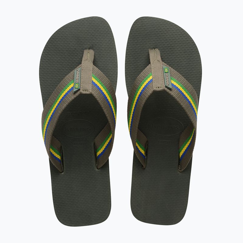 Șlapi pentru bărbați Havaianas Urban Brasil olive green 11