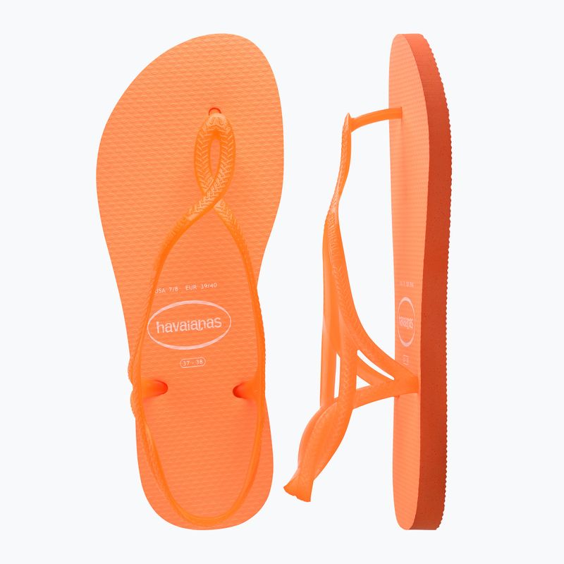 Sandale pentru femei Havaianas Luna Neon sunset orange 10