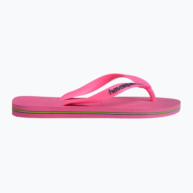 Șlapi Havaianas Brasil Logo Neon pink flux / pink flux 9