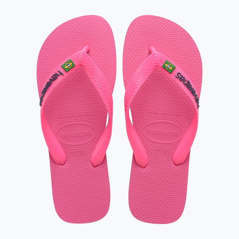 Șlapi Havaianas Brasil Logo Neon pink flux / pink flux 10