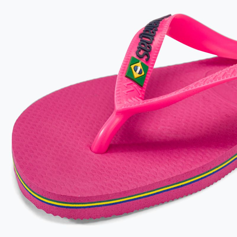 Șlapi Havaianas Brasil Logo Neon pink flux / pink flux 3