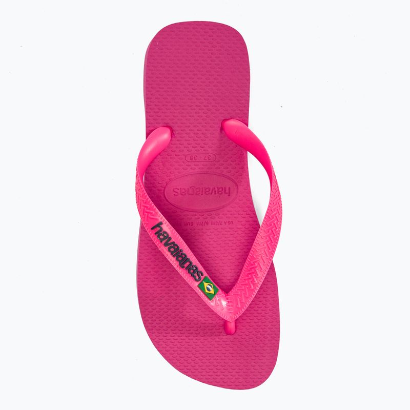 Șlapi Havaianas Brasil Logo Neon pink flux / pink flux 7